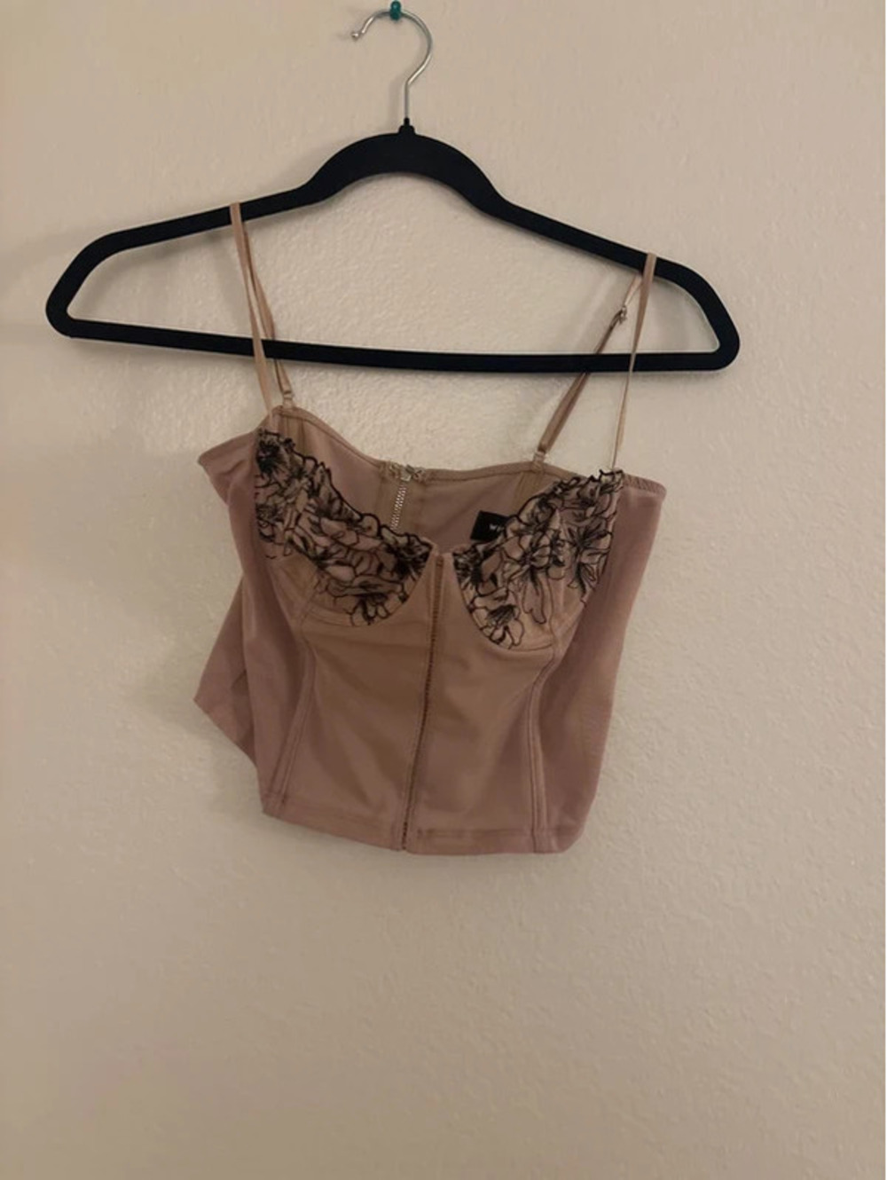 White fox corset top size medium
